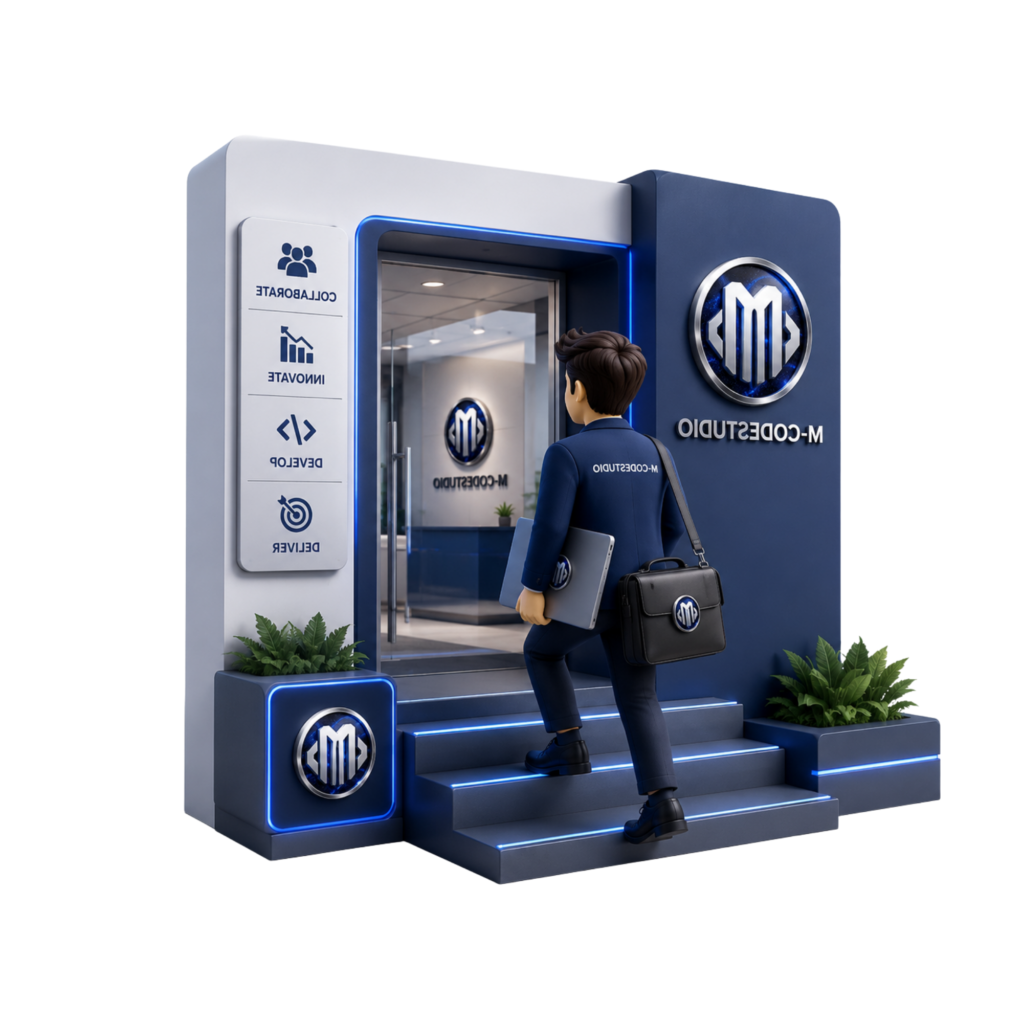 Employee digital onboarding illustration